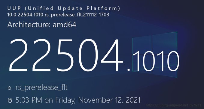 微软最新Win11 KB5008697(22504.1010)D