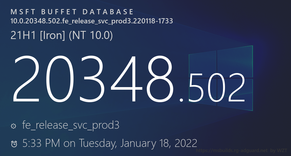 微软Windows Server 2022最新KB5009608