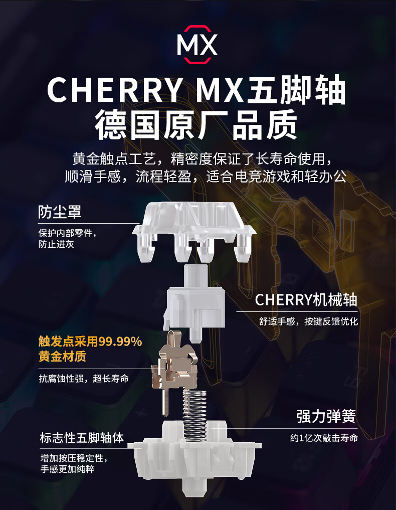 樱桃 MX2.0S 竞技版机械键盘发布：竞技