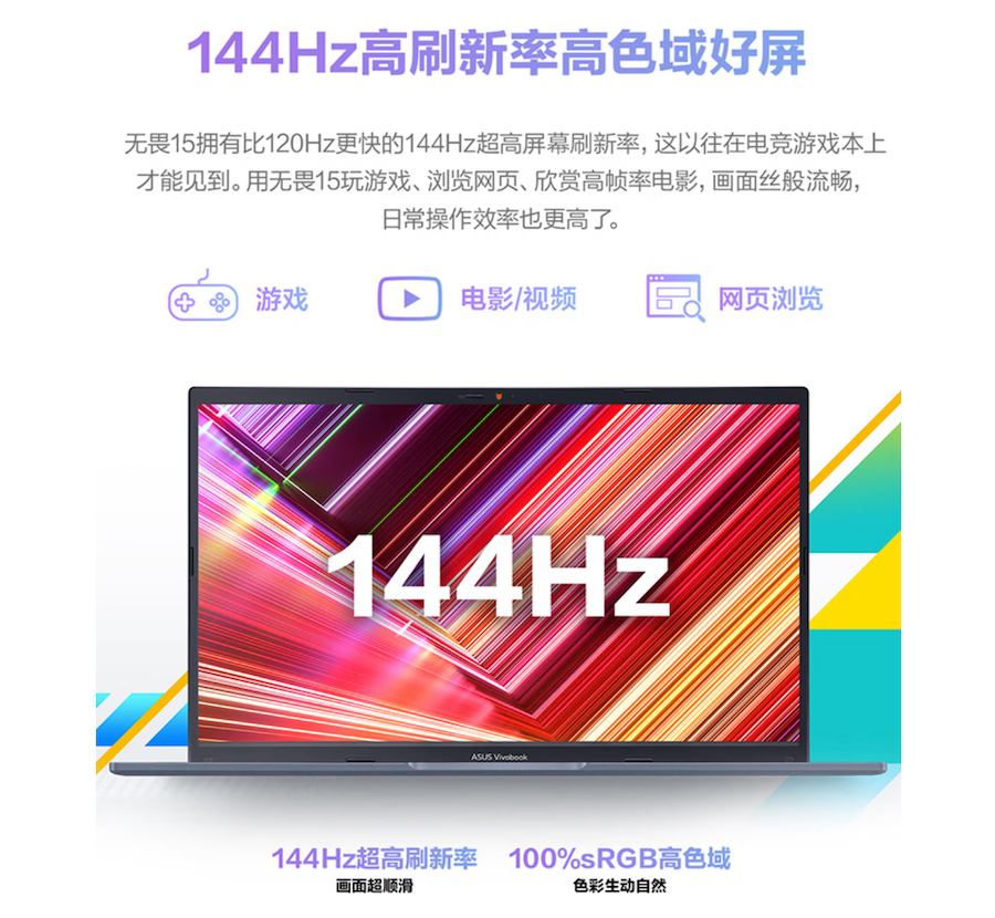 华硕推出新款无畏 15 2023 笔记本：144