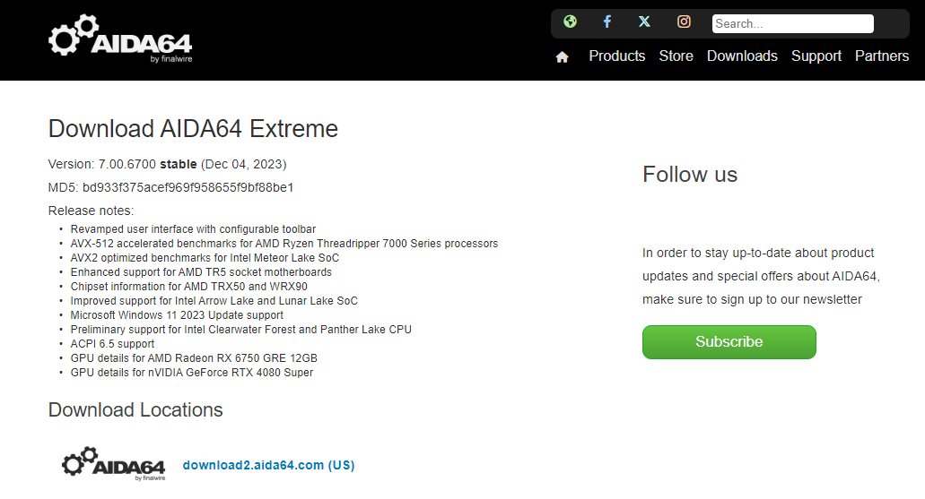 AIDA64 7.00.6700 稳定版正式发布
