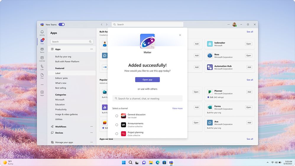 微软 Teams 应用数量突破 2000 款,将