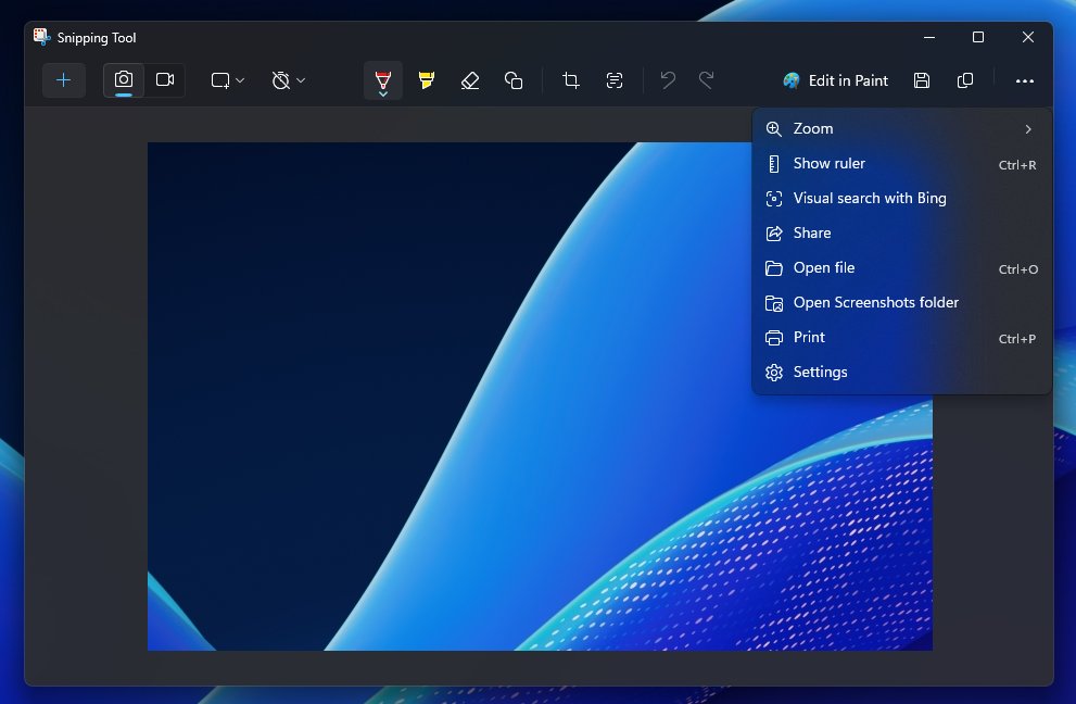 Windows 11 截图工具隐藏 Bing 搜索特