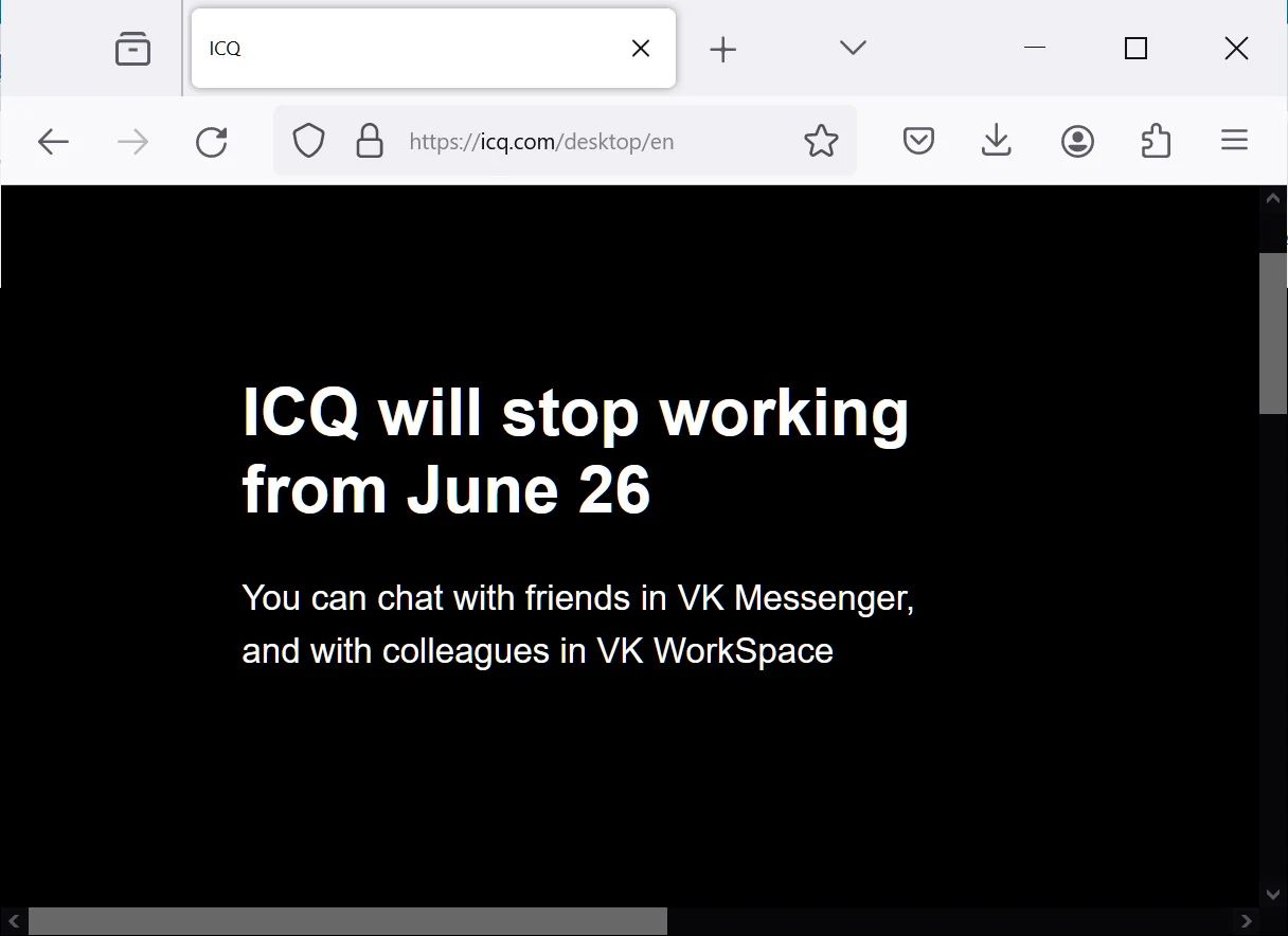 ICQ 聊天软件运营近 28 年走向终结：官