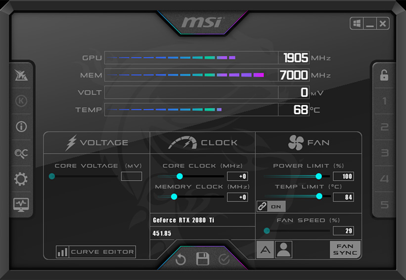 MSI Afterburner(微星小飞机)更新4.6.6 Beta5版本！支持50系显卡
