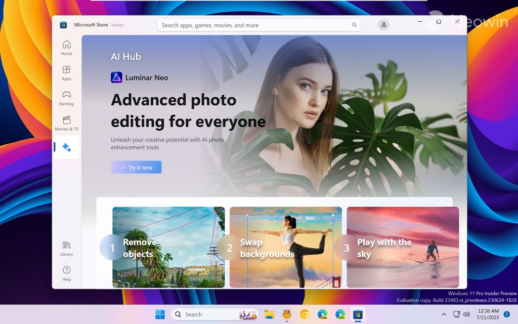 微软 Win11 应用商店 AI Hub 上线，带