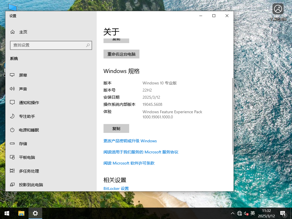 【3.12更新】Windows10 22H2 19045.5608 X64 正式版