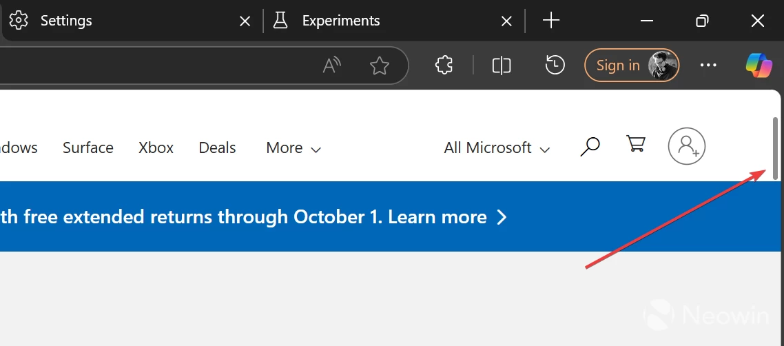 Edge 浏览器关闭自定义滚动条,统一浏