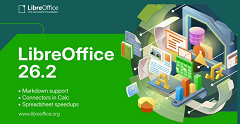 LibreOffice 26.2 发布：Calc 原生支持 JSON/XML 导入