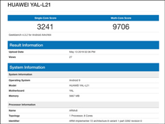 6G内存？荣耀20 GeekBench跑分遭曝光