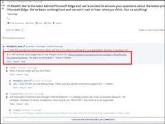 微软：Win10生命周期内没有计划移除IE11