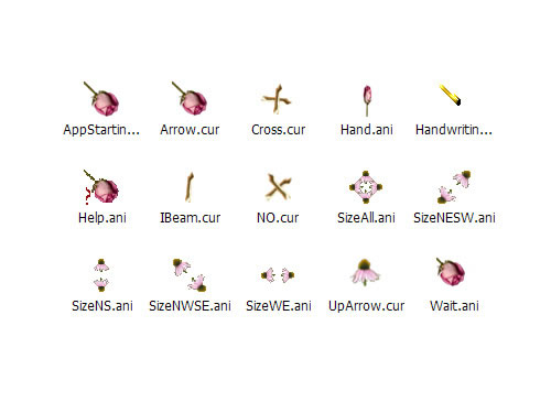 玫瑰花瓣鼠标指针