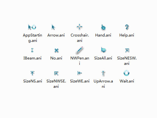 个性蓝色立体鼠标指针
