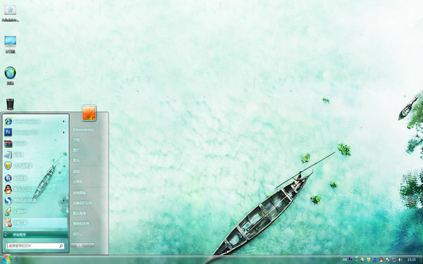 水色江南win7桌面背景主题
