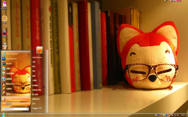 可爱阿狸win7电脑桌面主题