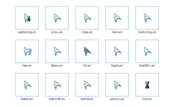 银色鱼鳞鼠标指针