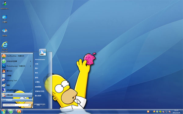 卡通动画win7系统主题
