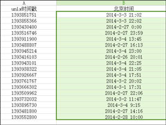 Excel如何将Unix时间戳转北京时间？Excel转化Unix时间格式的方法