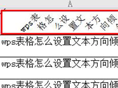 wps表格怎么设置文本方向倾斜？wps表格设置文本方向倾斜的方法