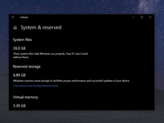 微软win10早期版本引入“预留存储”，支持全新DISM工具