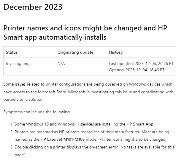 微软承认 Win11 存在奇怪的打印机 Bug，但不影响使用