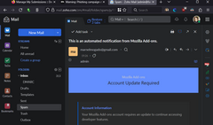 ‌假冒 Mozilla 邮件肆虐：Firefox 用户及开发者需警惕新型钓鱼攻击‌