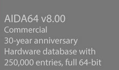 AIDA64 推出 8.00 版本：采用原生 64 位二进制文件