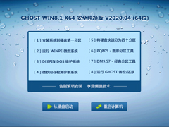 GHOST WIN8.1 X64 安全纯净版 V2020.04（64位）